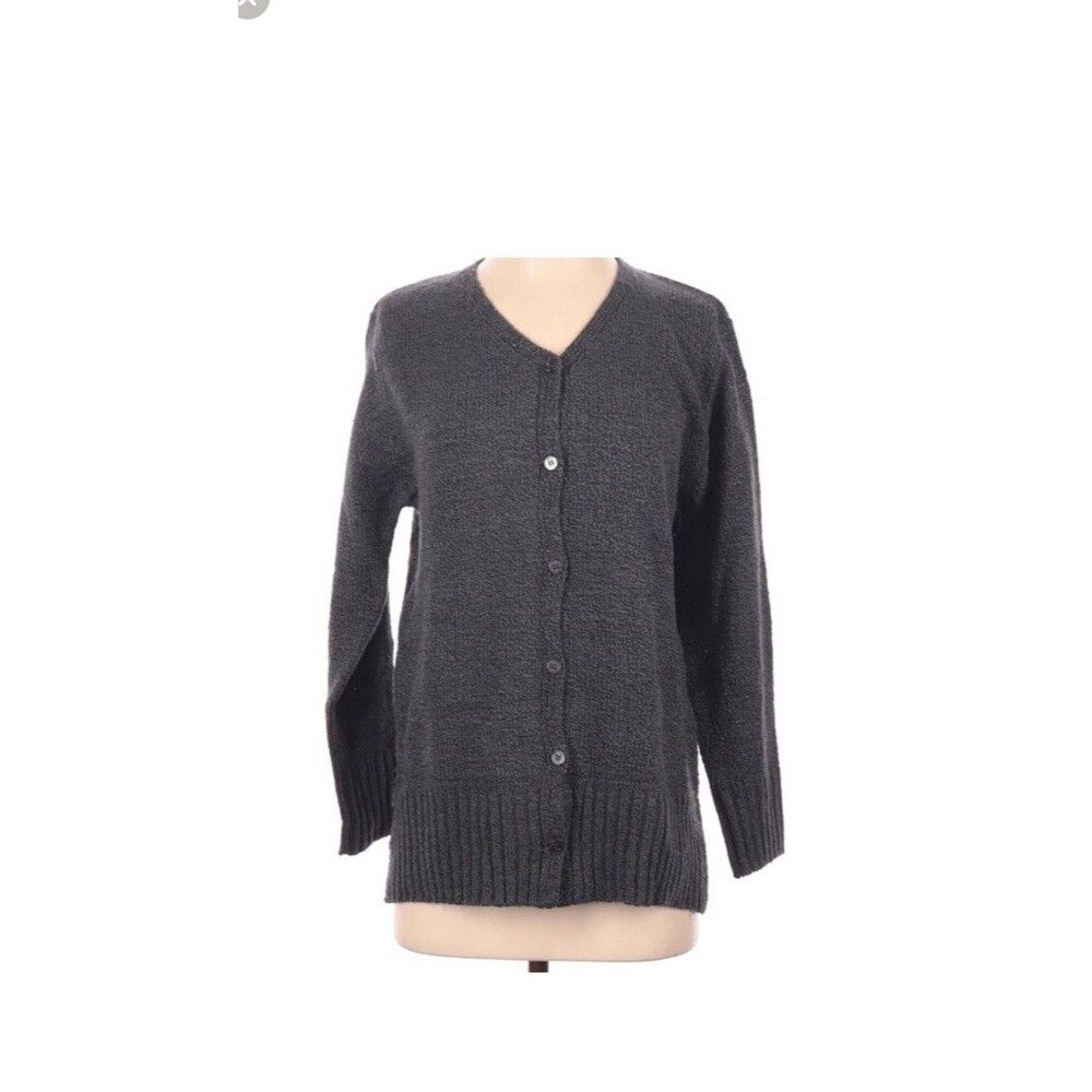 Carolyn Taylor Small Gray Vneck Sweater Cardigan New with tags